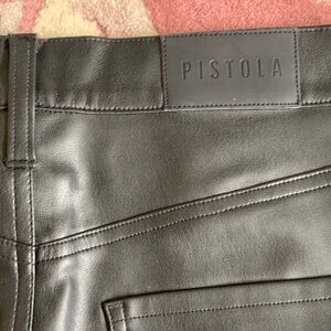 PISTOLA FAUX BUTTER SOFT LEATHER GORGEOUS WIDE LEG JEAN STYLE PANTS